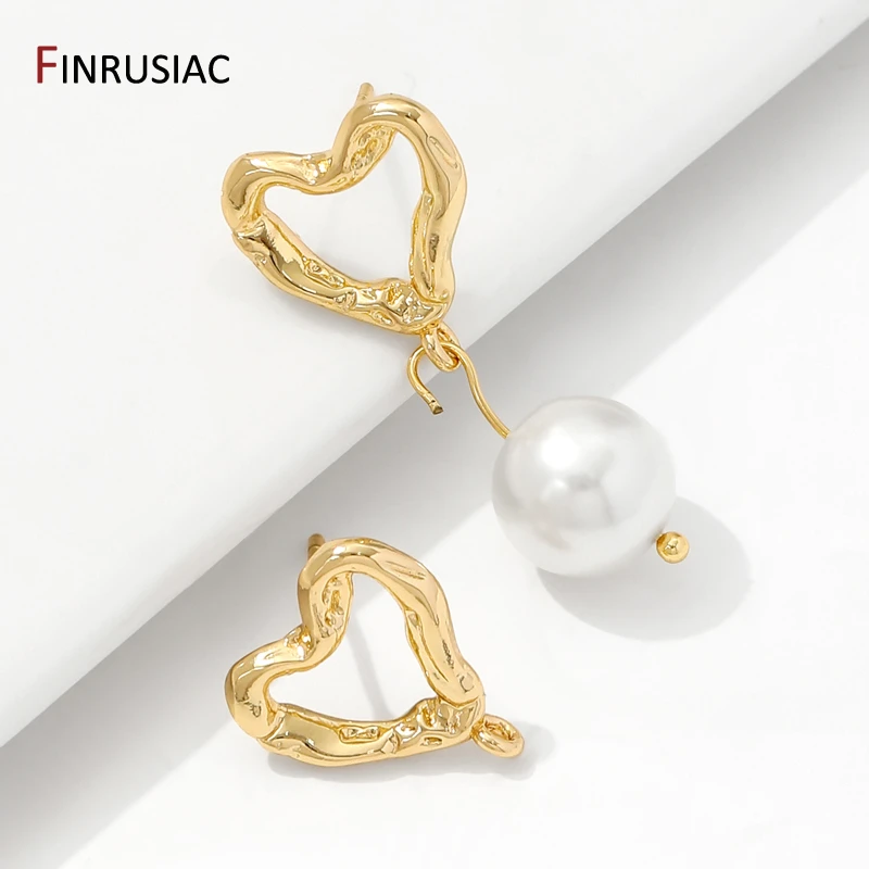 DIY Earrings Jewelry Making Supplies 14K Gold Plated Brass Stud Earring Posts Findings,Accessories For Earrings