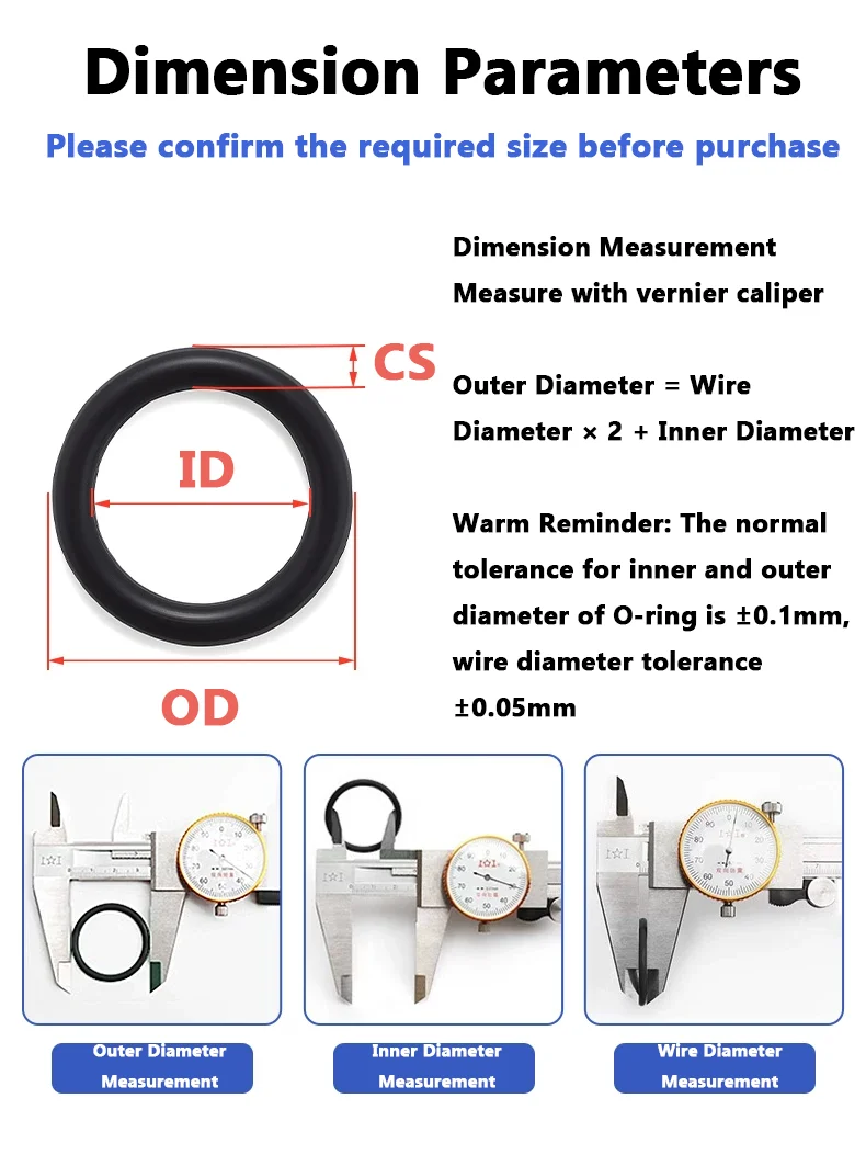 CS 7mm EPDM Rubber O Ring OD 60mmto1000mm Acid Alkali Water and Friction Resistance O-Ring Seals Sealing Washer Gasket ID 46-986