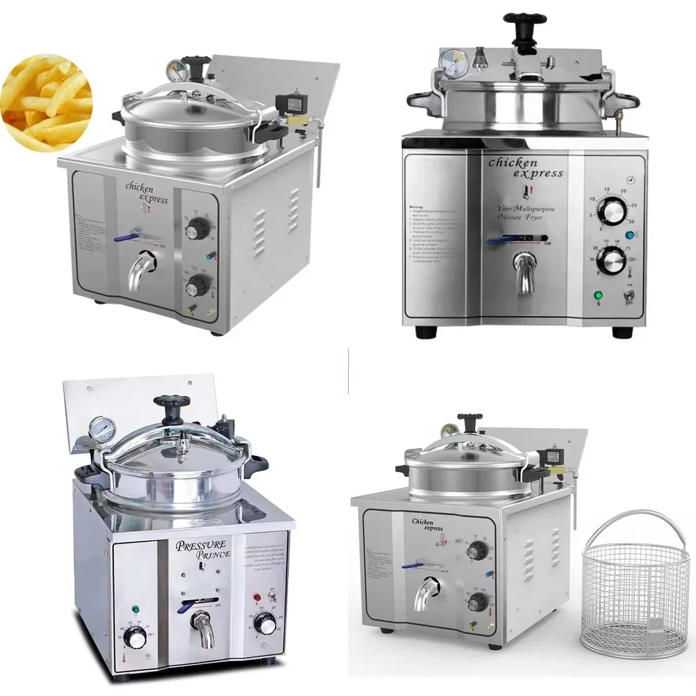 

Commercial Electric Pressure Fryer for Chicken and Potato Chips Food Service Restaurant Industrial Deep Fryer for Fast