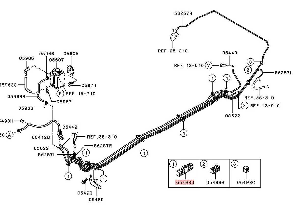 OUTLANDER CW0W GF0W ASX GA0W ECLIPSE CROSS GK0W LANCER CY0A CLIP,FUEL LINE ,BRAKE TUBE CLIP 1748A016