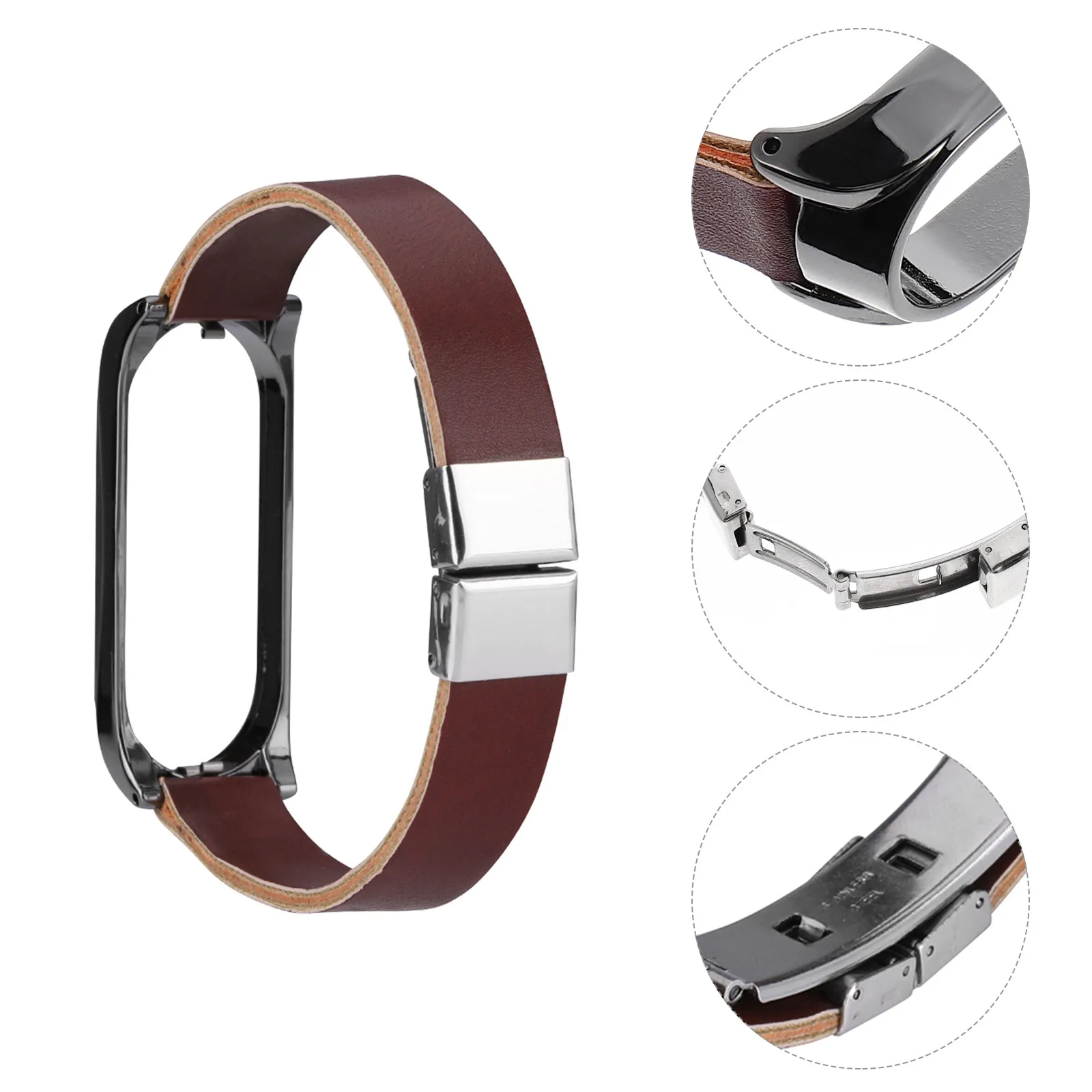 Fitness Tracker 5 NFC Wristband Strap Double Click Butterfly Buckle Sports Replacement Band