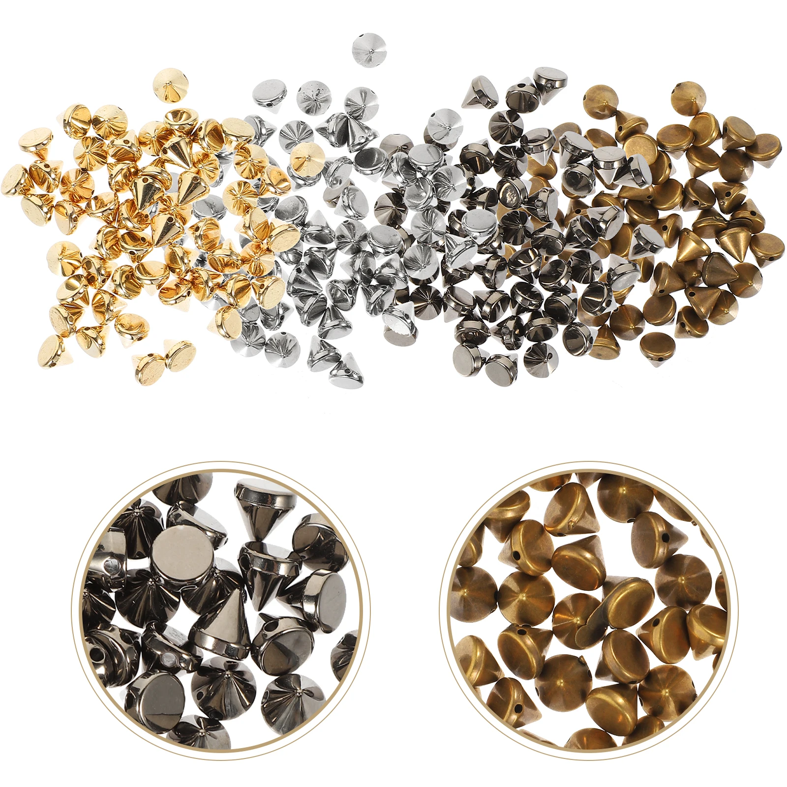 

200pcs Rivet Kit Decorative Clothing Spikes Leathercraft Supplies Lightweight DIY Punk Rivets Set For Belt Bag Hat
