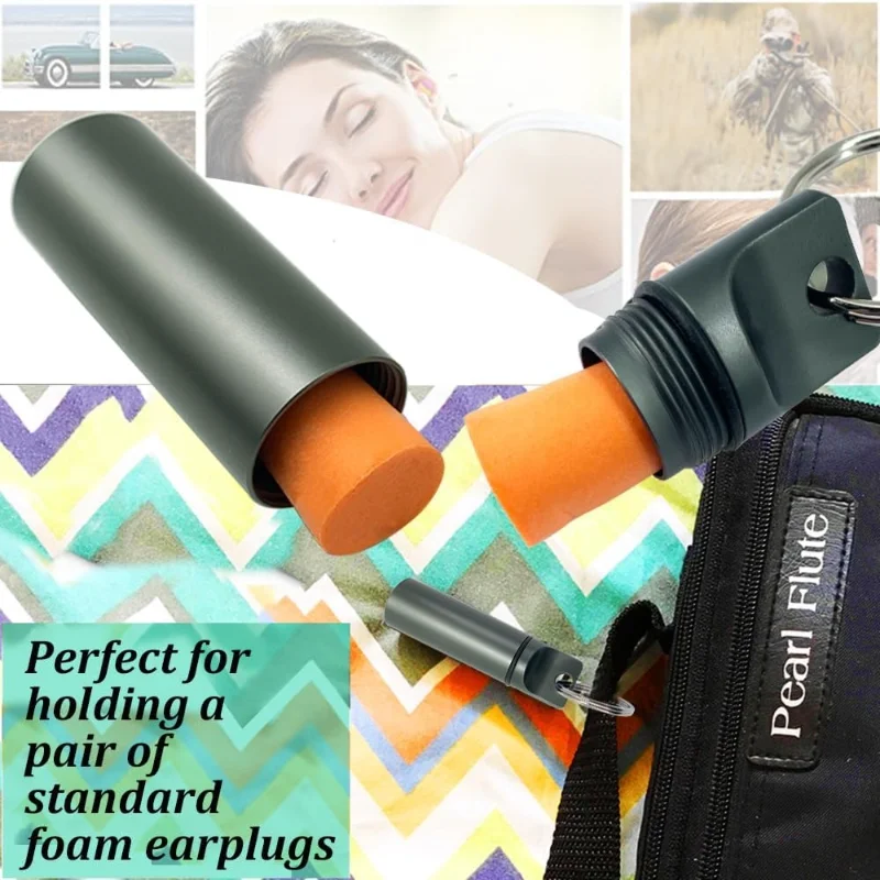 New Travel Mini Case Pill Organizer Box, Waterproof Aluminum Design for Vitamin Fish Oils Earplugs with Sealed Keychain Included - view 4