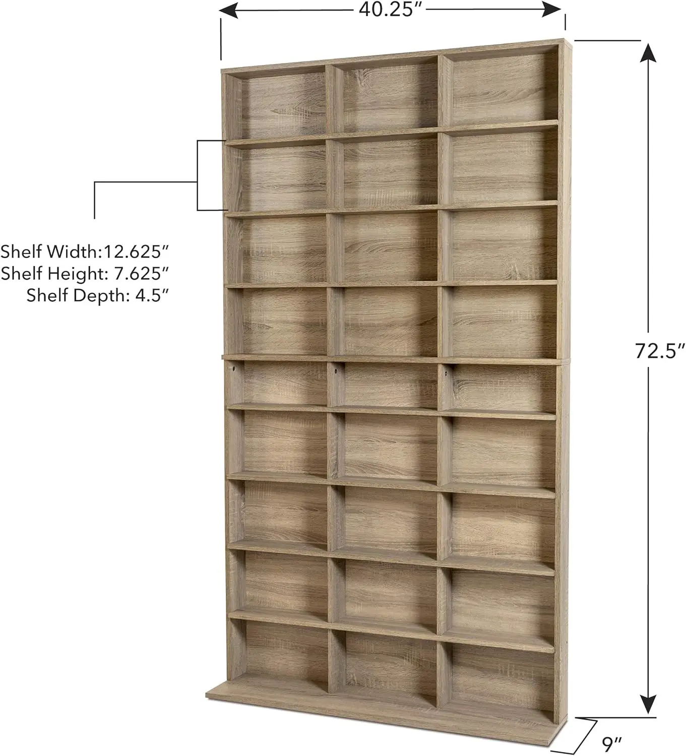 Storage Holders & Racks Elite Media Storage Cabinet 9