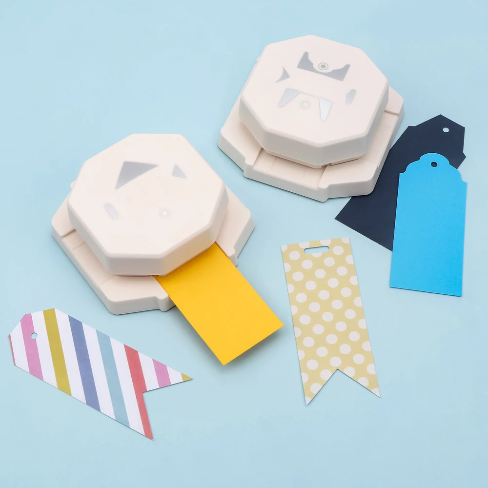 4-in-1-Basteletikettenstanzer, Geschenketiketten-Papierstanzer für DIY-Projekte, Kartenherstellung, Scrapbooking, Basteln, Perfurador, DIY-Lochstanzer