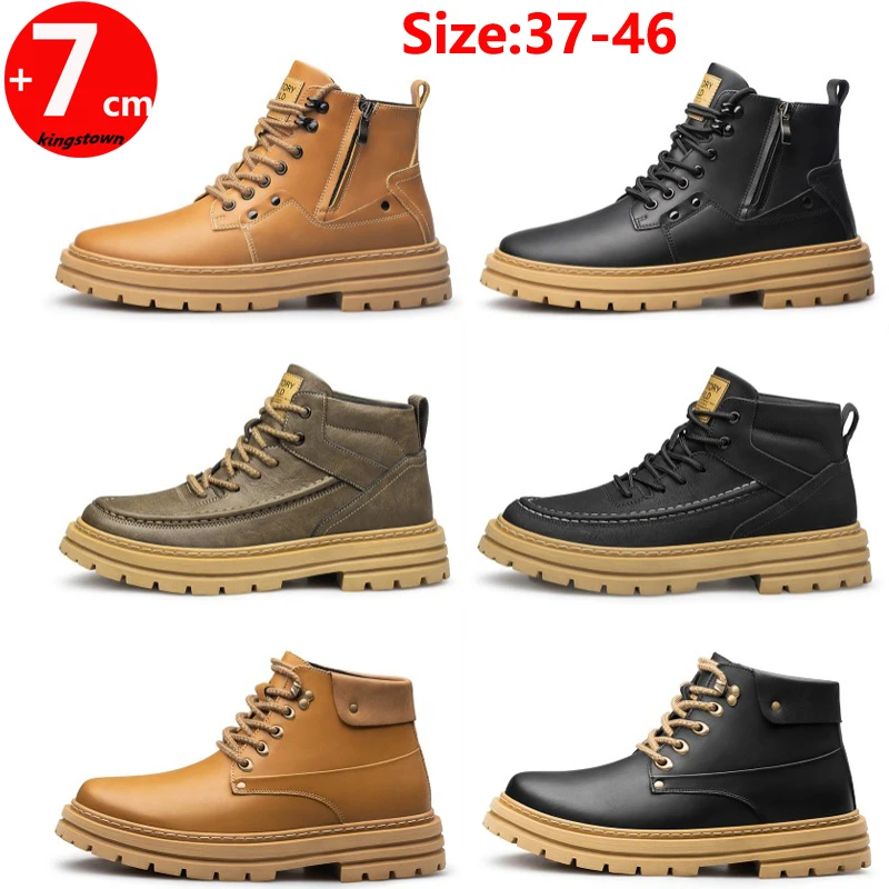 Men Shoes Chelsea Boots Man Outdoor Leather Ankle Sneakers Plus Size 37-46