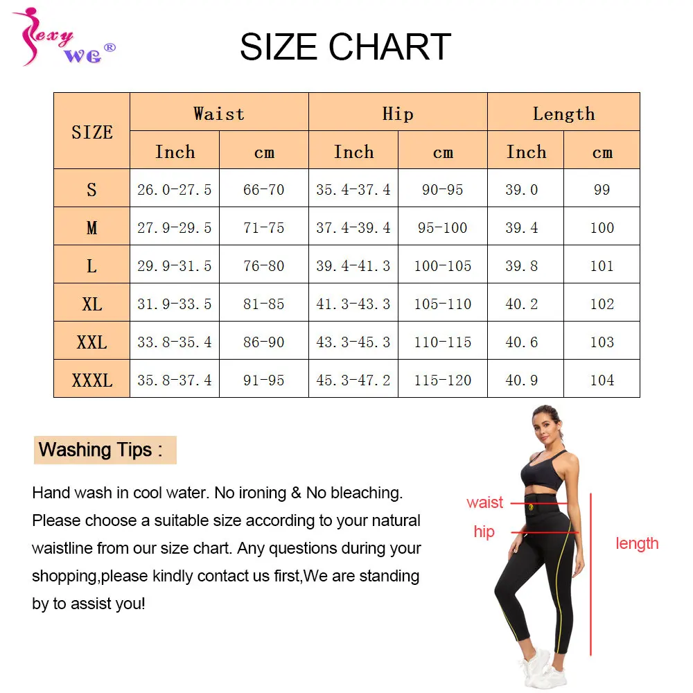 SEXYWG Women Sauna Pants Mid Waist Sweat Leggings Tummy Control Slimming Weight Loss Trousers Workout Running Compression