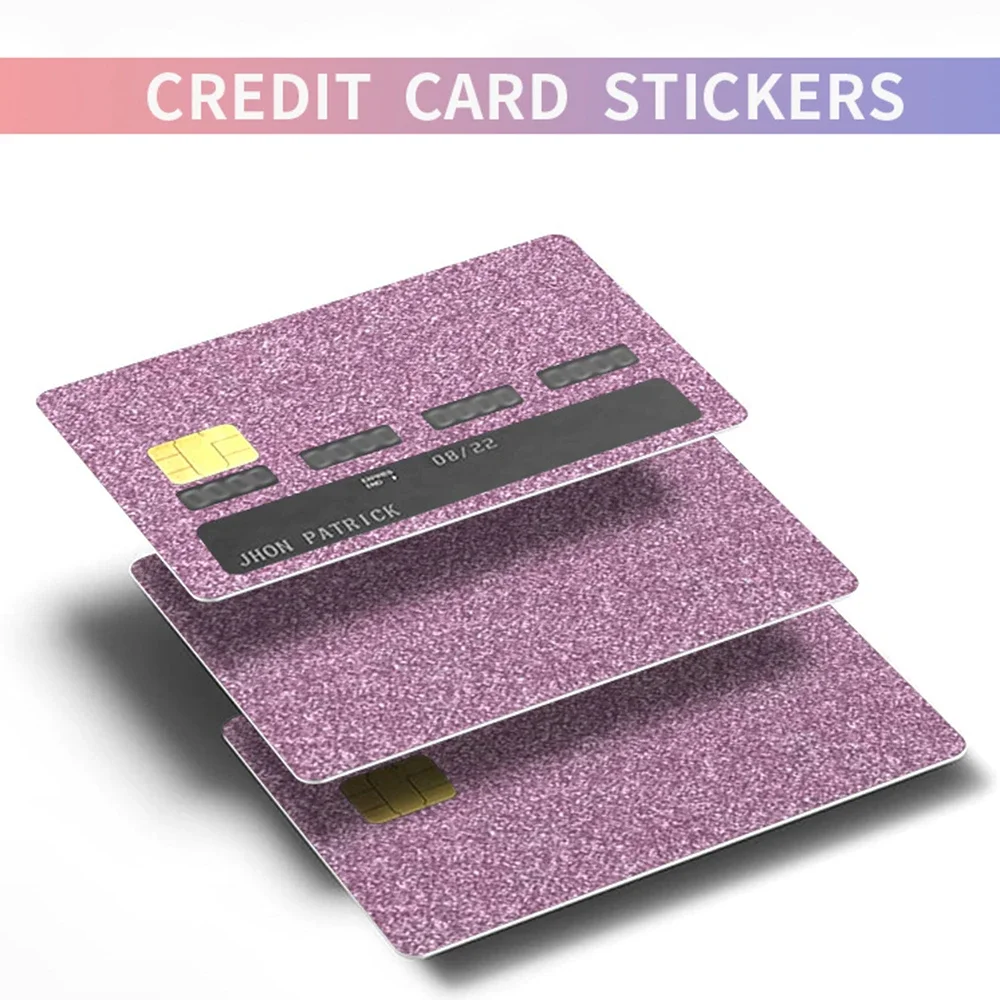 4Pcs/Set Credit Card Decoration Stickers Bank/Debit/ATM Card Skin Protector Stickers Non Slip Sticker