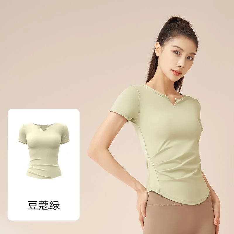 New Fitness Short-sleeved Yoga Wear Women's Sports Quick-drying Morning Exercise Top