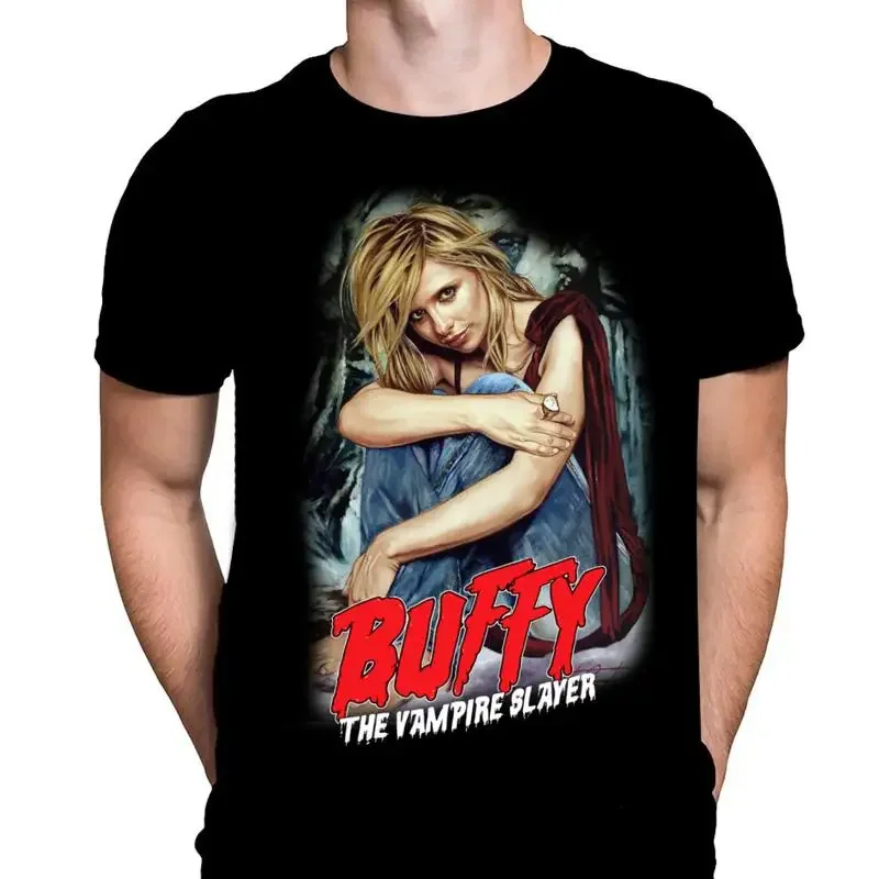 BUFFY VAMPIRE SLAYER Black T Shirt Sizes S 5XL