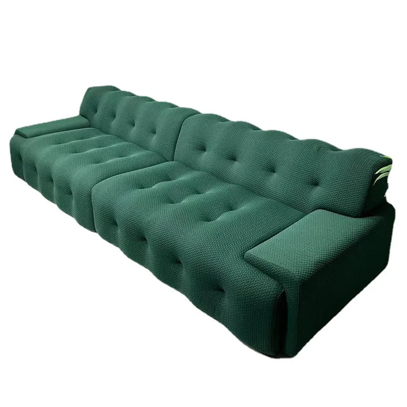 

Italian minimalist fabric sofa, light luxury Internet celebrity pull-up sofa, small apartment