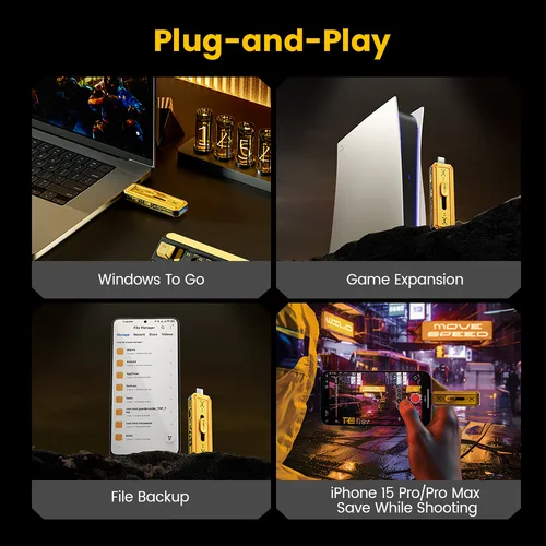 Imagen 2 del producto MOVESPEED 1090 MB/s unidad de bolígrafo de estado sólido USB3.2 Gen 2 tipo C unidad Flash 1TB 512GB 256GB 128GB Pendrive para PC Smartphone Tablet