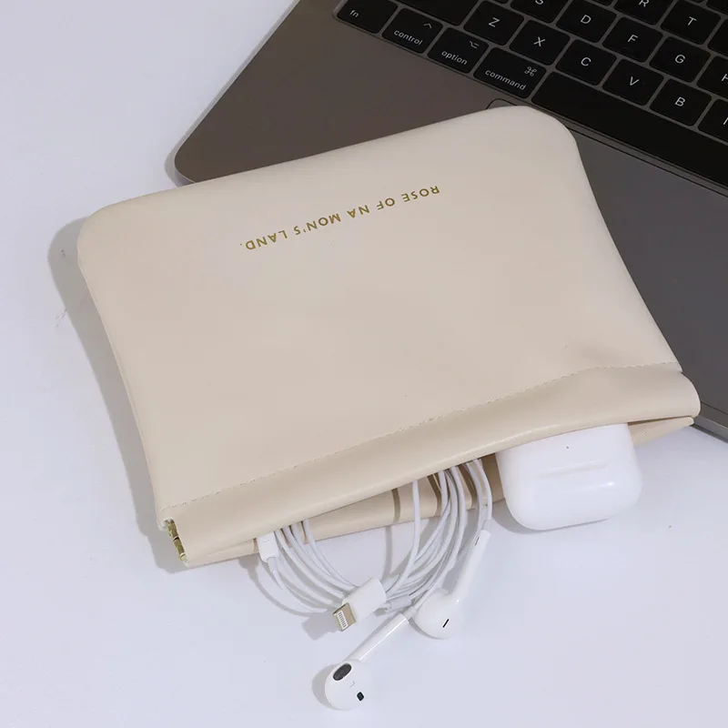 Portable Storage Bag For Earphone Charger Usb Hard Drive Case Protector Coin Bank Card Data Cable Felt Storage Pouch Accessories