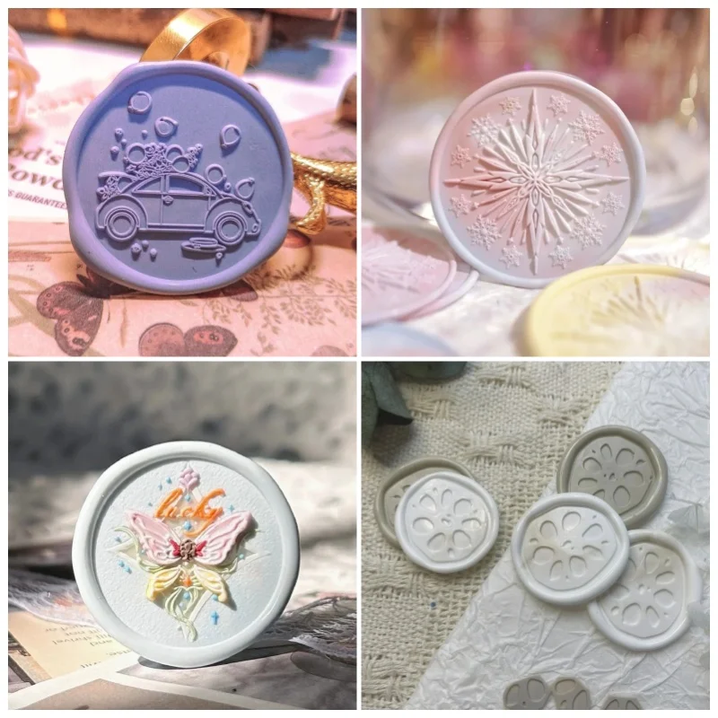 Moon See City Relief Chapter Stamp Fire Seal Head Riverside Fairy Tale Chaos Sea Carved Bronze Head Butterfly Tulip Craft Toys