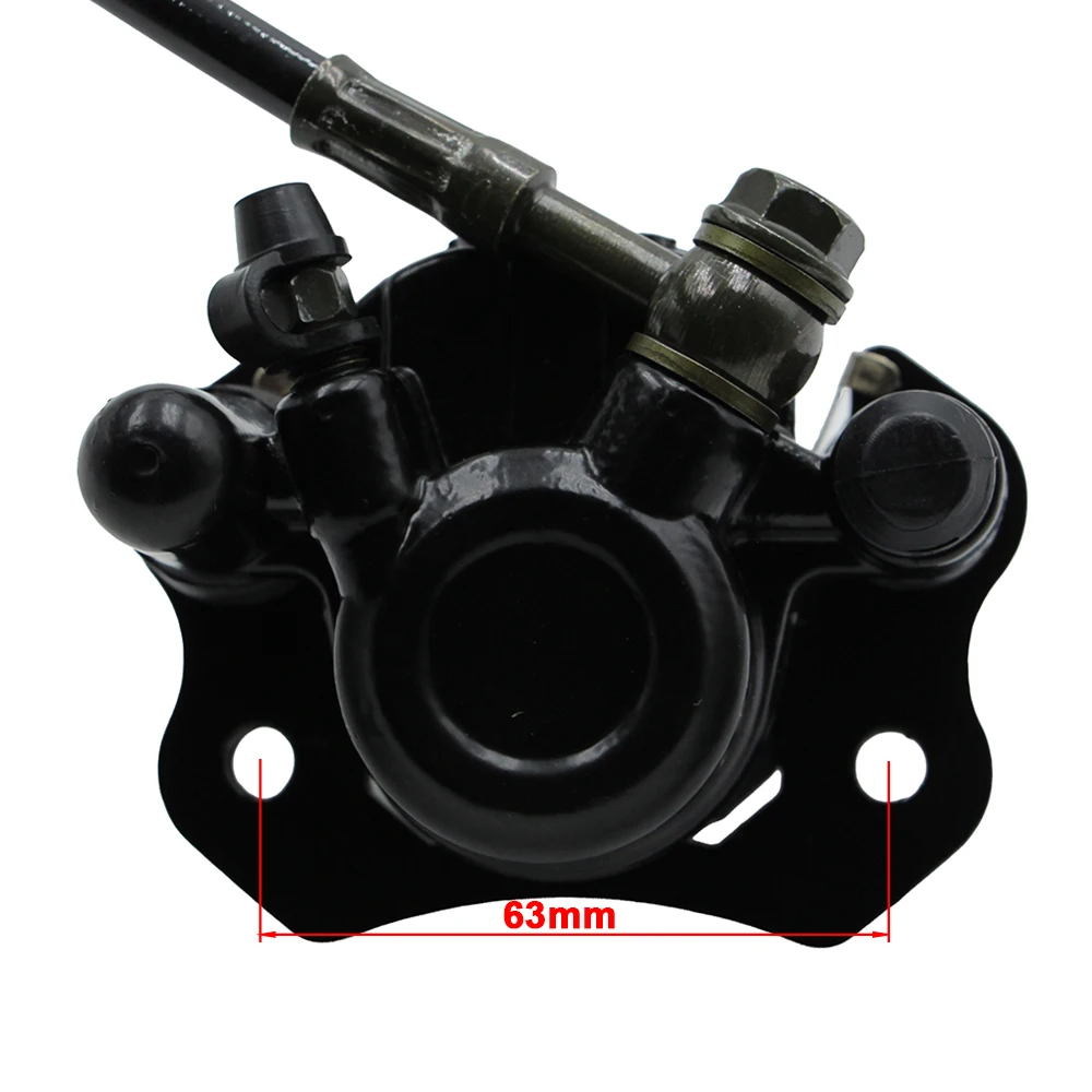 Rear Disc Brake Assembly Master Cylinder Brake Caliper Brake Rotor Hose Kit for ATV Quad Pit Dirt Bike Scooter Brake Parts