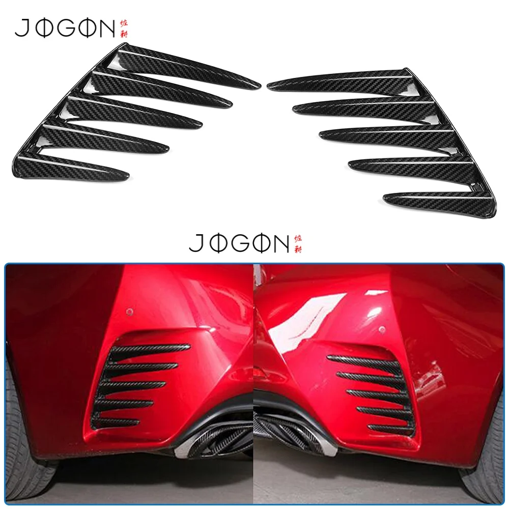 Real Dry Carbon Fiber For Lexus RC200t 300h 350 F-Sport 2015- 2018 Car Accessories Side Bumper Corner Splitter Trim Sporty