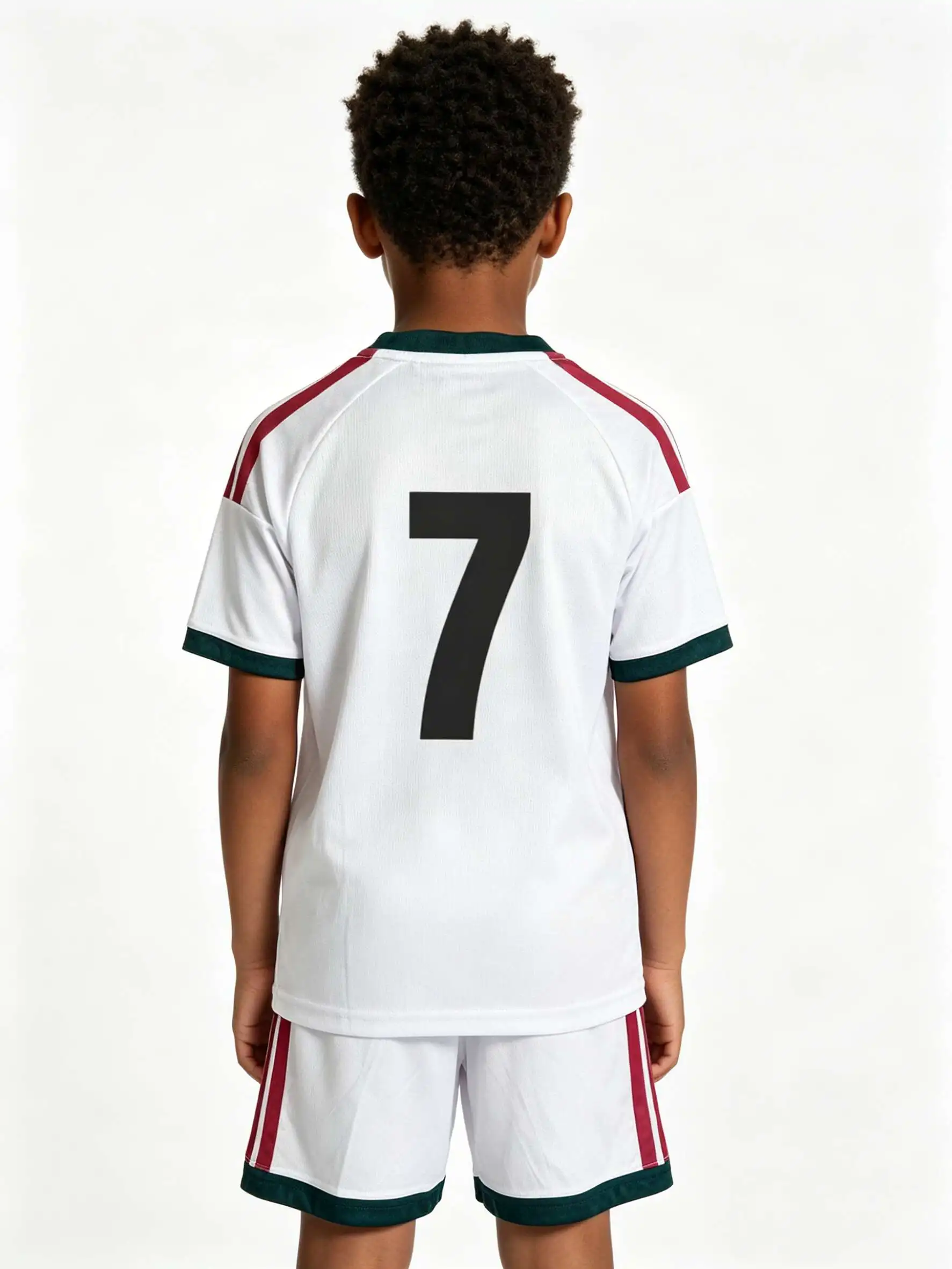 New 26/27 Unisex Blank Soccer 2‑Piece Set, Kids Adults Parent‑Child Kit, Custom  7 8 9 10 for School Outdoor Team Sports white s