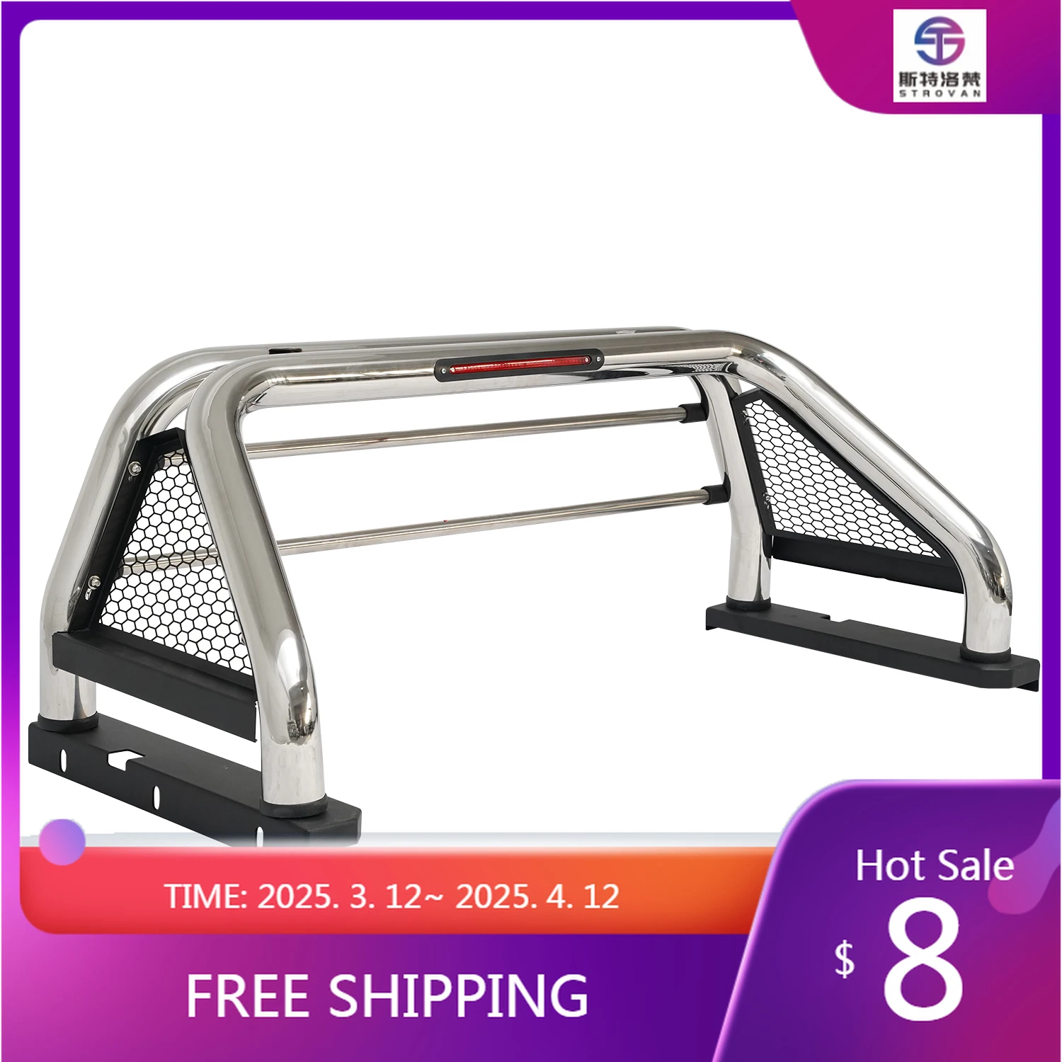 

Deren High Quality Stainless Steel Universal 4X4 Sport Pickup Auto Offroad Roll bar Accessories for Ranger Hilux Revo Roll Bar