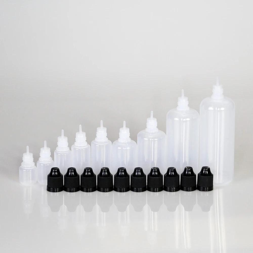 5Pcs 3ml 5ml 10ml 15ml 20ml 30ml 50ml 100ml 120ml LDPE Kunststoff Squeeze Dropper Flasche Abnehmbaren Kappe Flüssigkeit Füllung Container