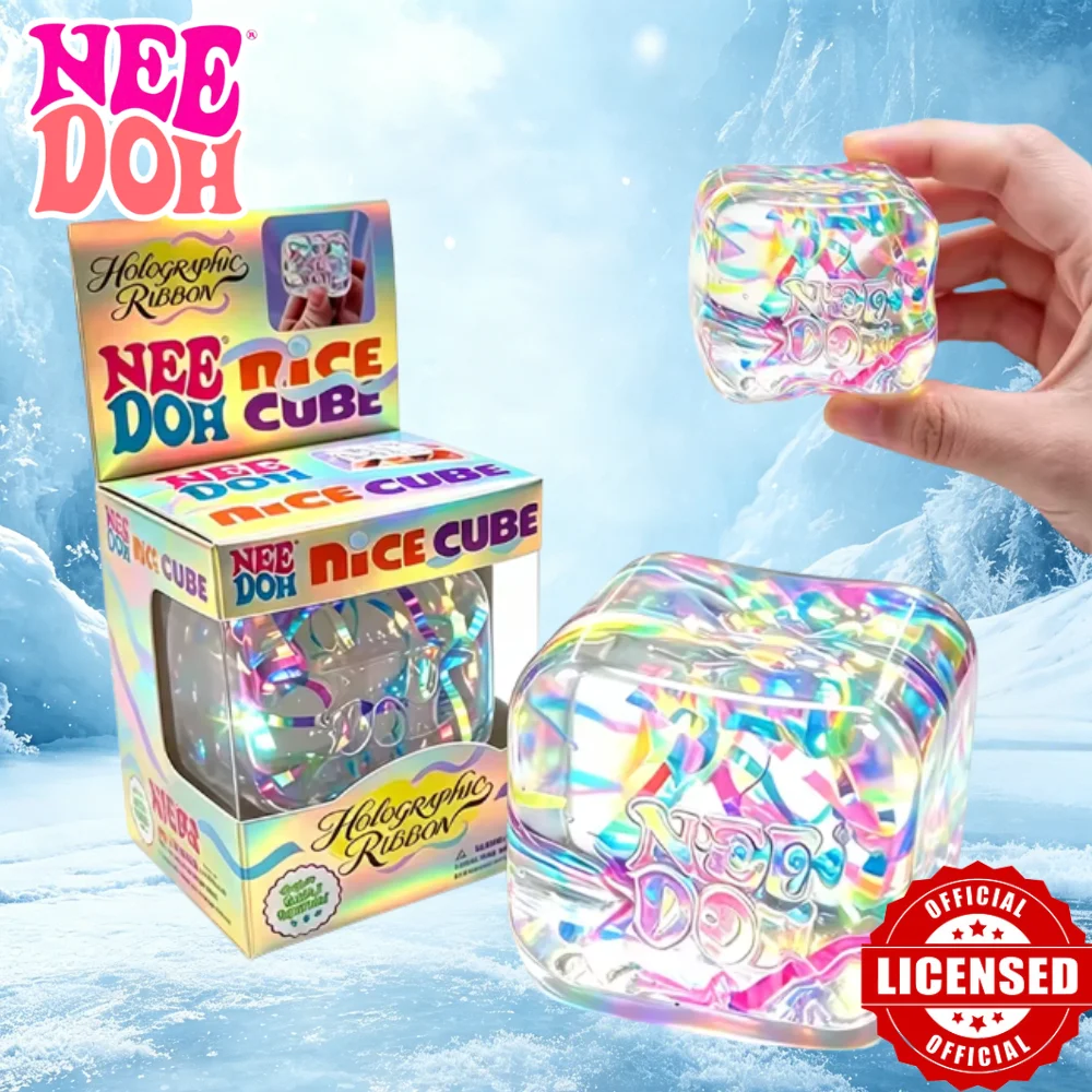 Needoh Holographic Ribbon Squeeze Sensory Colorful Knead Stretch Anxiety Relief ADHD Fidget Leisure Adult Gift