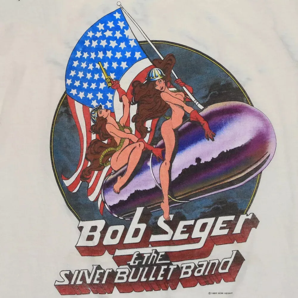 

1983 Bob Seger The Distance Tour Shirt White Men All size Shirt LT028