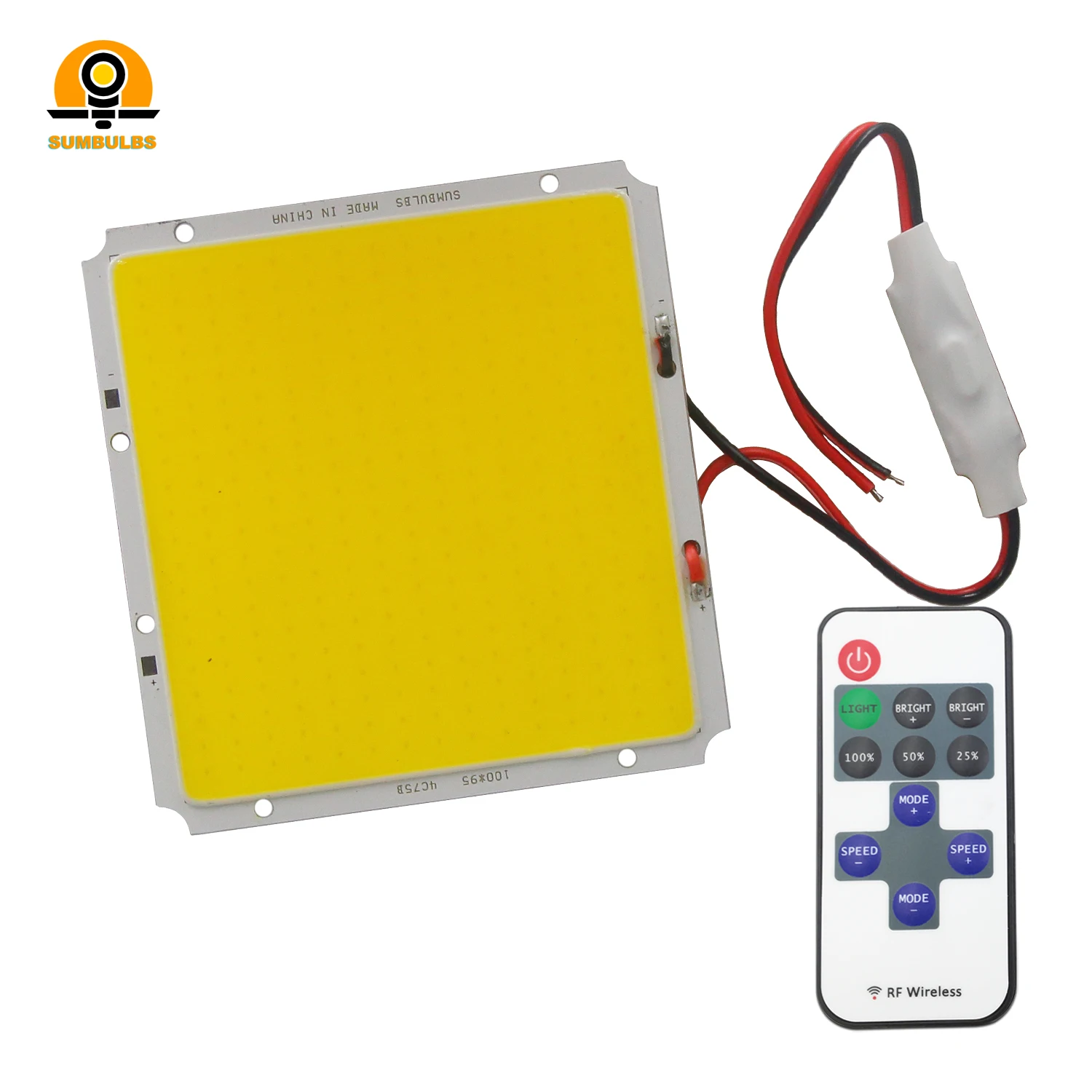 DC 12V Input 100x95MM 50W COB LED Panel Light Source for LED Lamp Warm Cold White Matrix Bulb With RF Remote Dimmer