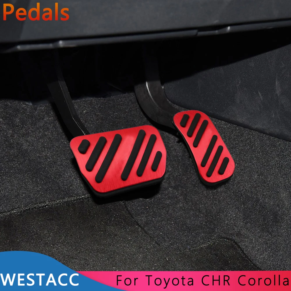 Car Pedals Cover for Toyota CHR C-HR 2016 - 2021 Harrier Fortuner Innova Sienta Hilux Revo Accelerator Brake Pedal Accessories