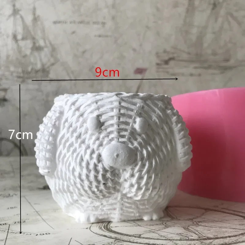 

Flower Pot Silicone Mold 3D Dog Vase Concrete Planter Mould Handmade Resin Plaster Candle Holder Home Decor Craft