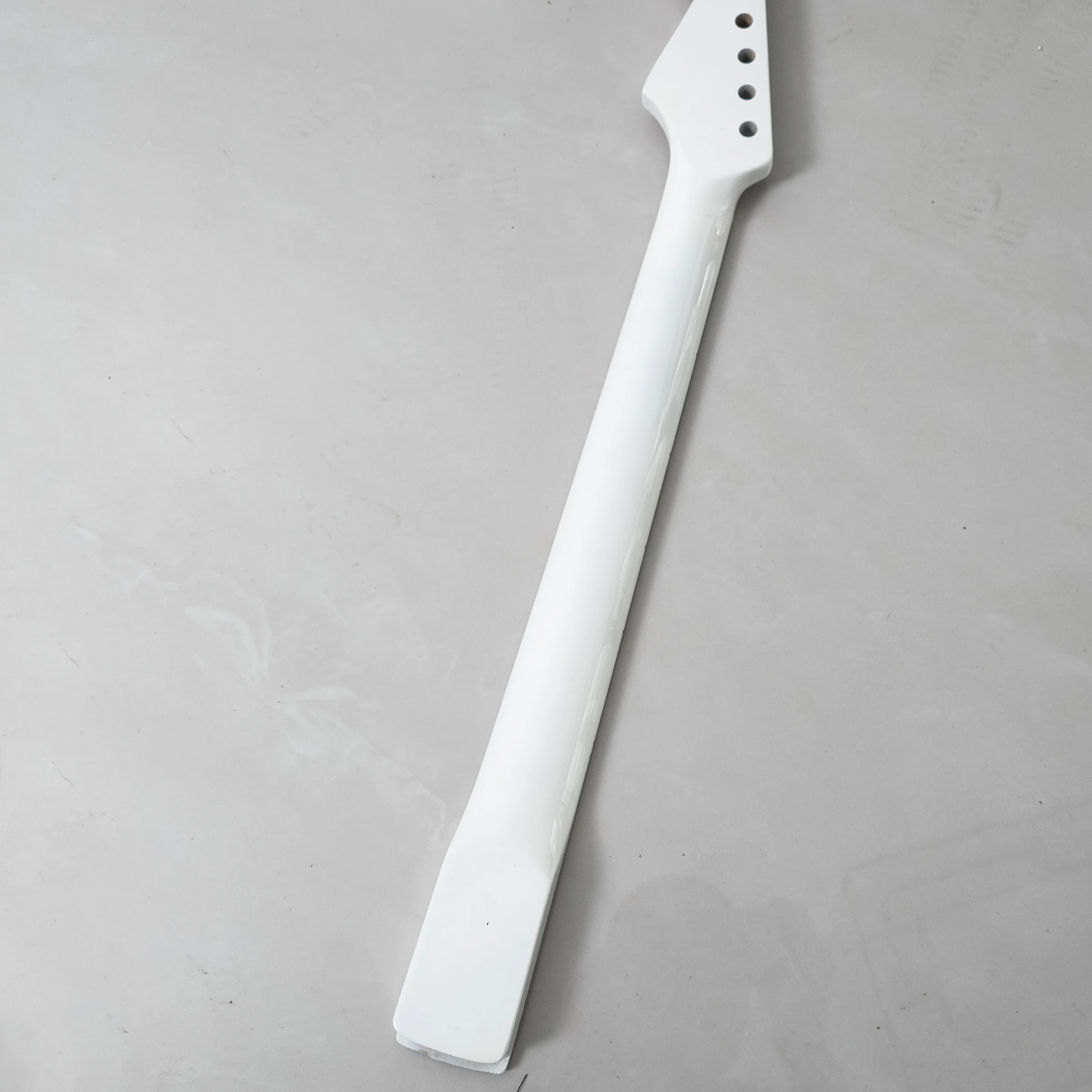 Electric Guitar Neck White Gloss Finish Maple Fingerboard 22 Stainless Steel Frets Modern C Profile 25.5 Inch Scale Length