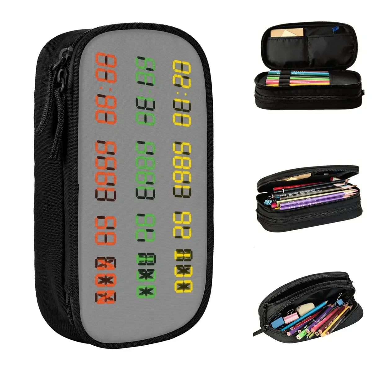 Time Circuits Pencil Case Lovely Back To The Future Pen Bag Kids Big Capacity School Supplies Gift Pencilcases