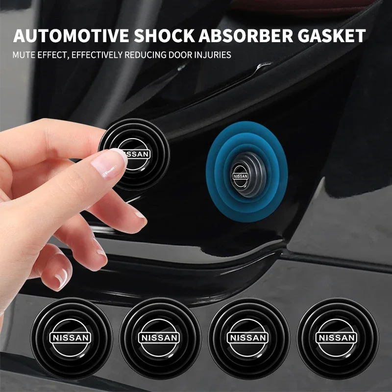 1/2/4pcs Car Anti-shock Protection Soundproof Silent Buffer Stickers For Nissan X-trail Qashqai Note Juke Sentra Patrol Leaf