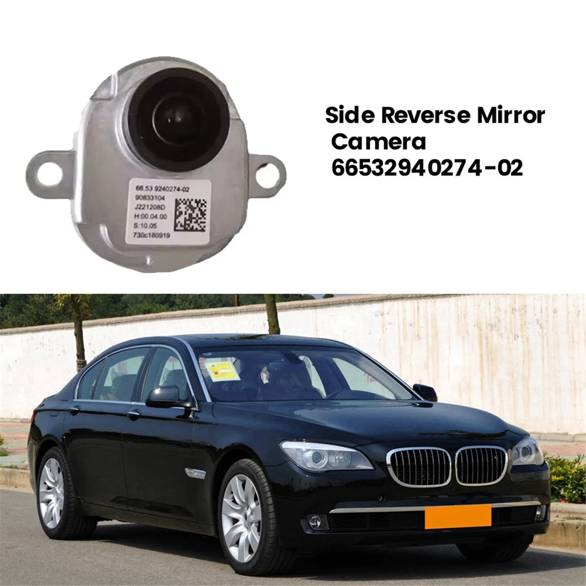 1Pair Side View Camera 66532940274-01 6653294027402 for BMW 3/4/5/6/7/ X5 E70 X6 E71 2010-2019 Reverse Mirror Camera