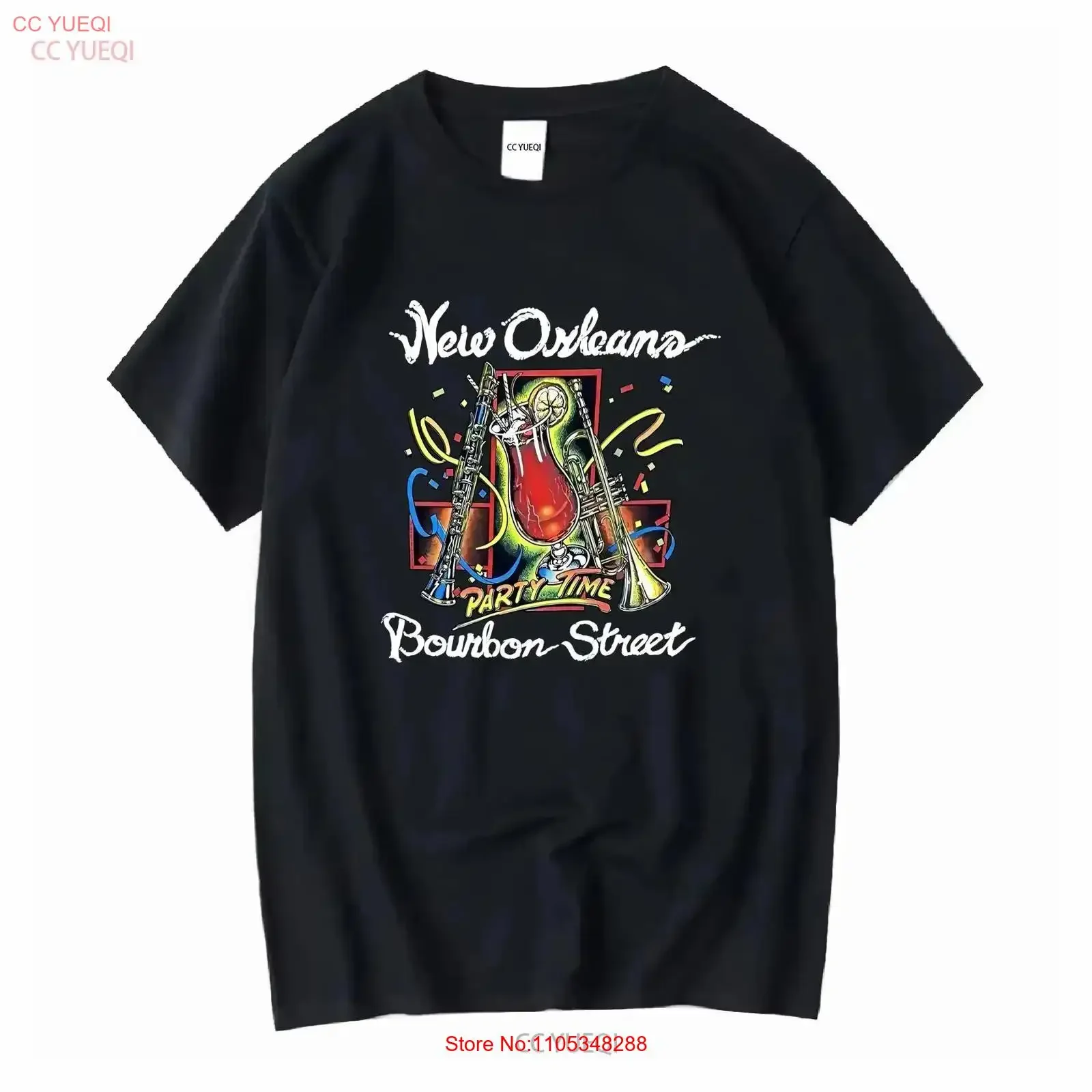Vintage New Orleans Bourbon Street Party Time T Shirt Mens No Size Tag XXL Washed graphic designer clothes fashion vintage