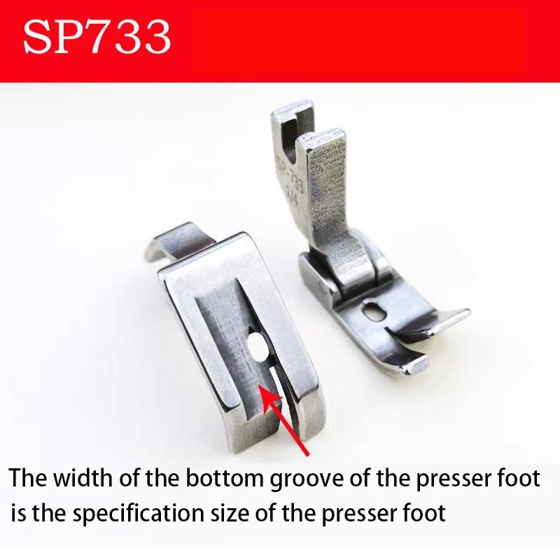 Machine Flat Hemmer Matching Presser Foot SP-733 Sp733 Blindfold Roll Cuff Hem for 1-Needle Indutrial Lockstitch Sewing Machine