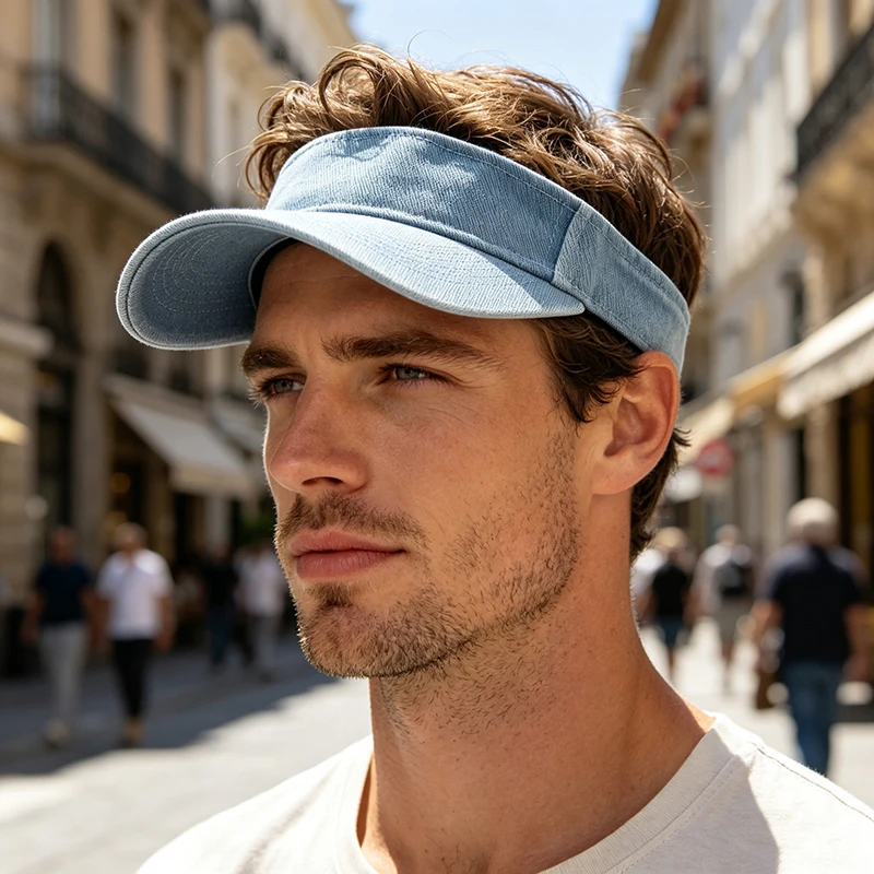 Men Fashion Denim Top Empty Hat Men' Outdoor Tennis Golf Baseball Cap Running Sunscreen Hat Visor Caps Adult Sport Peaked Cap