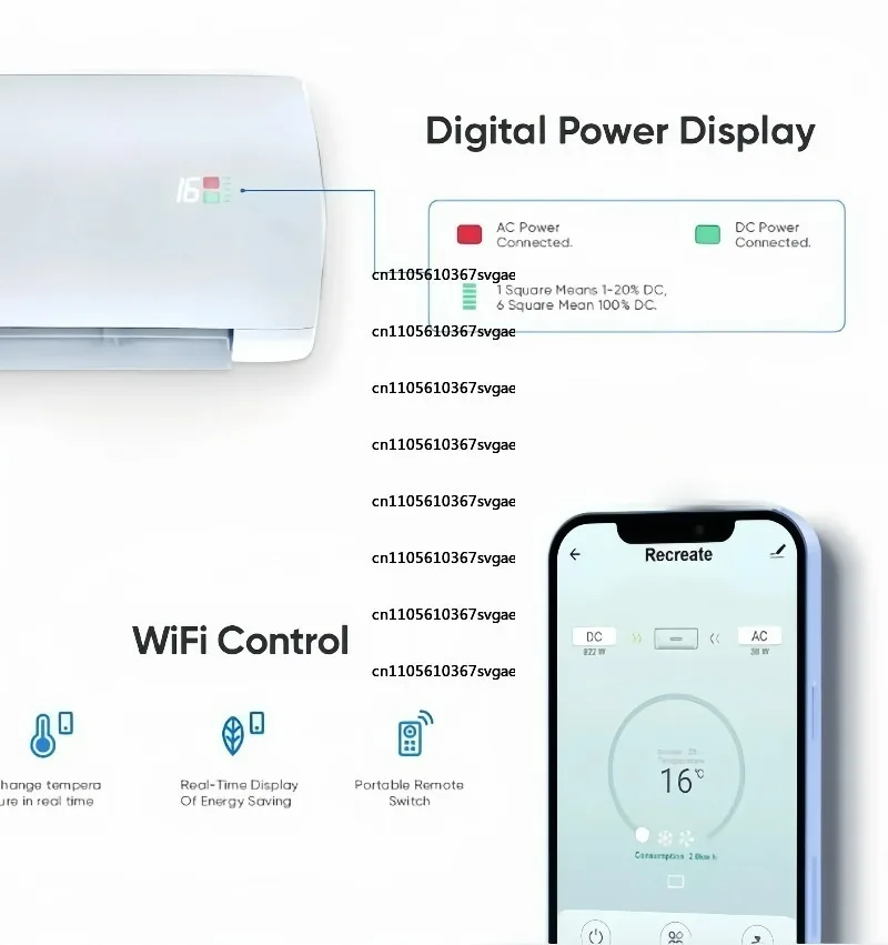 8000 BTU Mini Split Battery EG4 India Malaysia Mobile 1 Air Conditioning Solar