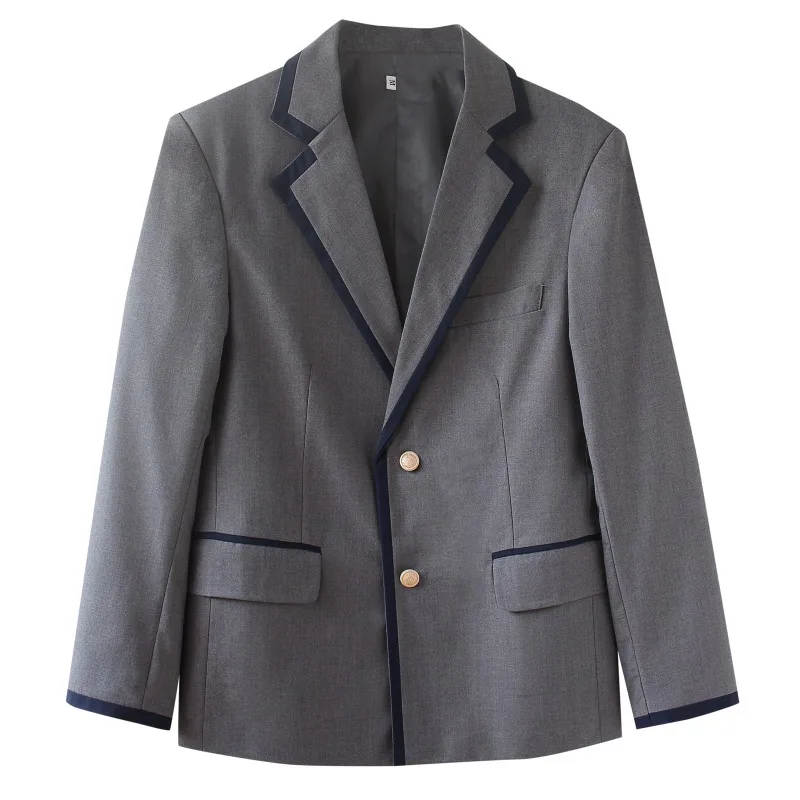 النساء الرجال كوريا البريطانية اليابانية زي مدرسي الزي فتاة صبي أنيمي تأثيري حلي هالوين زر سترة #2