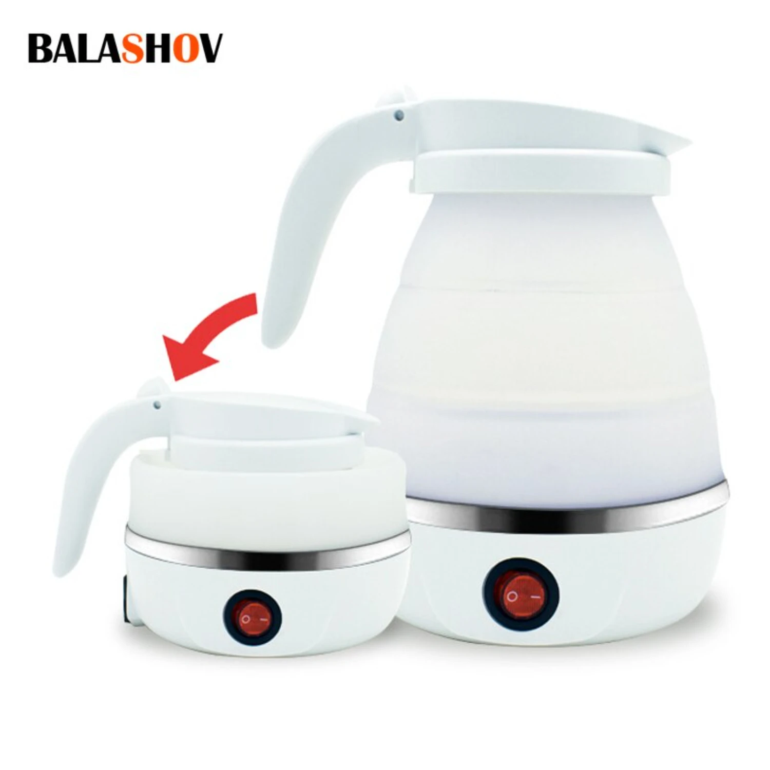 

New Compact, Portable, and Efficient 600ML Teapot Water Heater - Perfect for Household and Travel - Convenient Kitchen Appliance