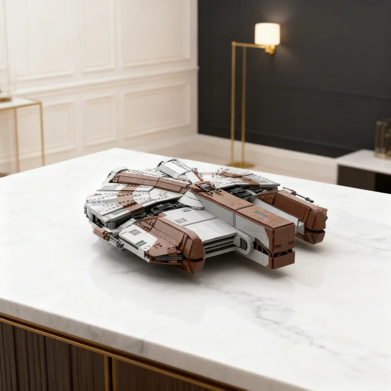 

4498 деталей MOC Ebon Hawk: Динамичный грузовой корабль-разведчик, модель UCS, конструктор, игрушка, подарок, креативный коллекционный предмет для демонстрации на столе