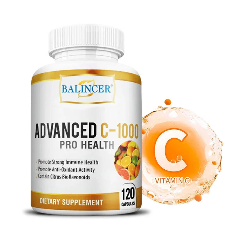 Vitamin C Complex - Vitamin C 1000mg Capsules with Rosehip&Citrus - Supports Immune Health, Cellular Energy, Collagen Production