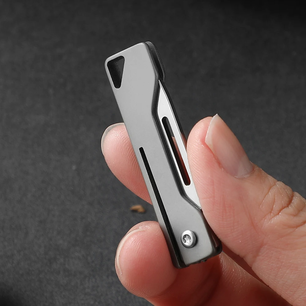 EDC Titanium mini folding knife  pocket knive thin pocket knife pocket knife for women Fruit knives