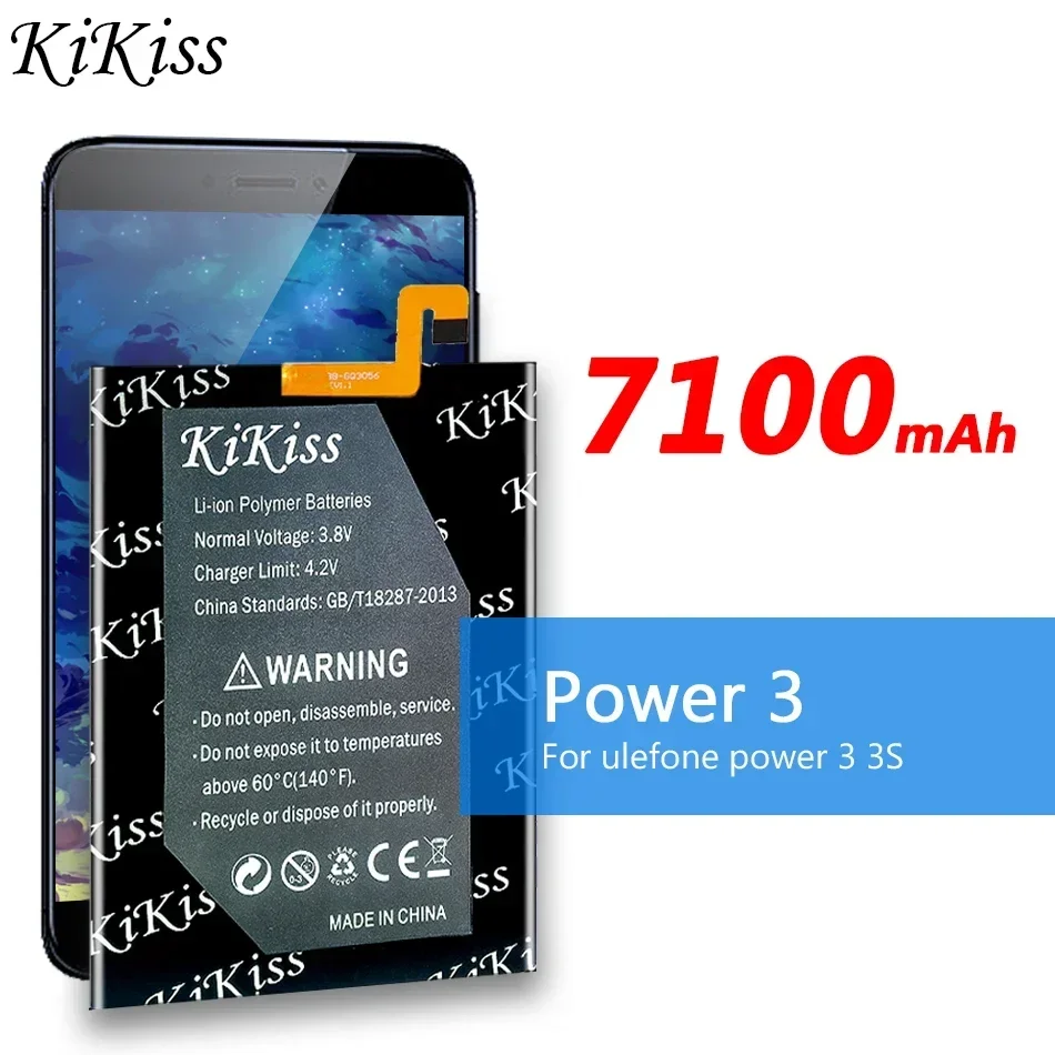 

Аккумулятор KiKiss 7100 мАч для Ulefone Power 3 3S