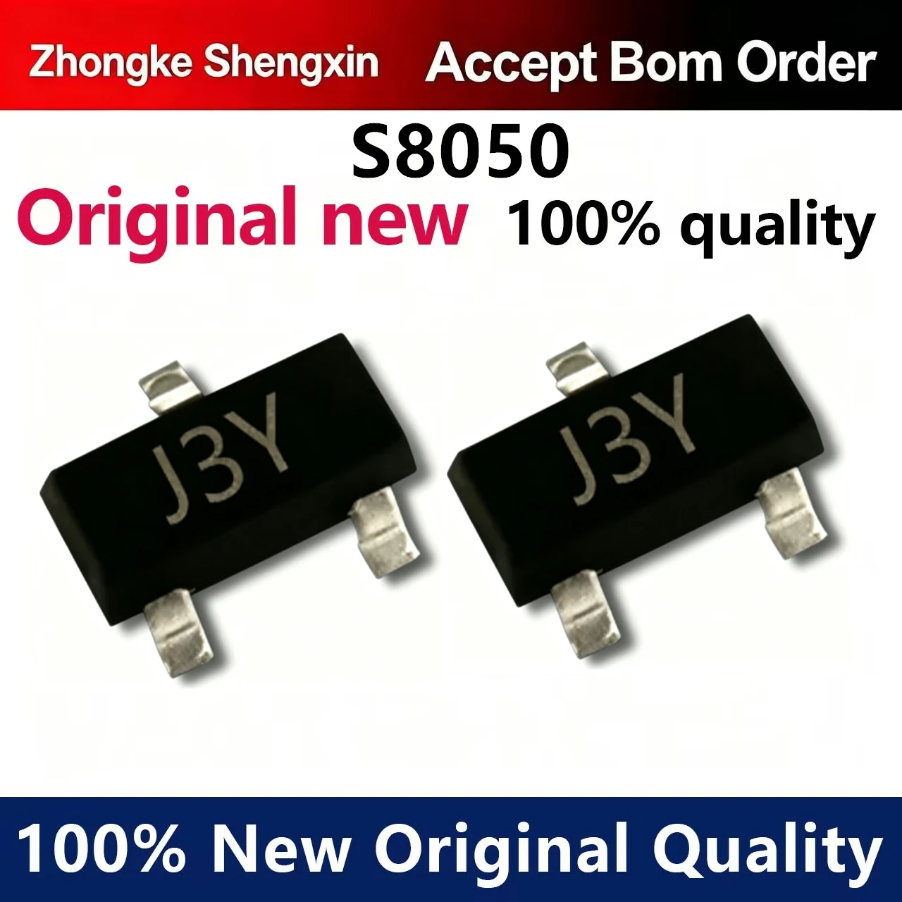 （5pcs）Surface mount transistor S8050 J3Y NPN SOT-23 package/pair S8550 2TY