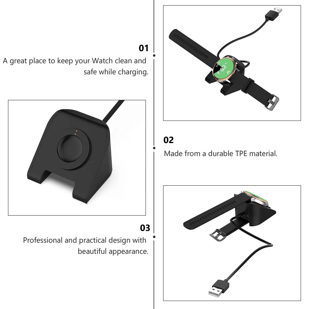 

Watch Smart Charging Replacement Base Stand Smartwatch Black Holder USB Device