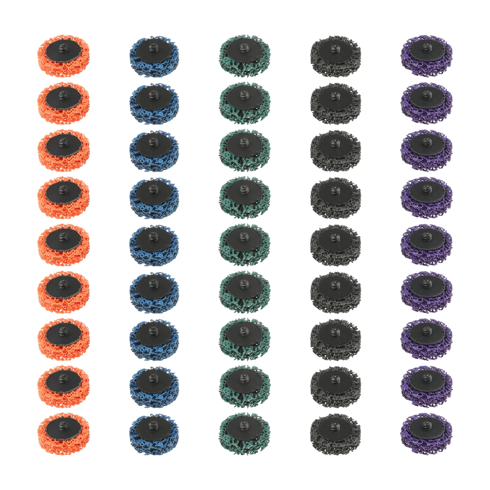 48Pcs Polishing Tool Set 2-inch Mixed-color Diamond Grinding Discs Kit with Tray with 1/4