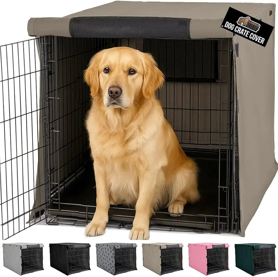 

Dog Crate Co ers Compatible with Dog Crates, All Sides Open, Pri acy Co er Fits 42" Wire Kennel, Breathable Mesh Windows, Ligh