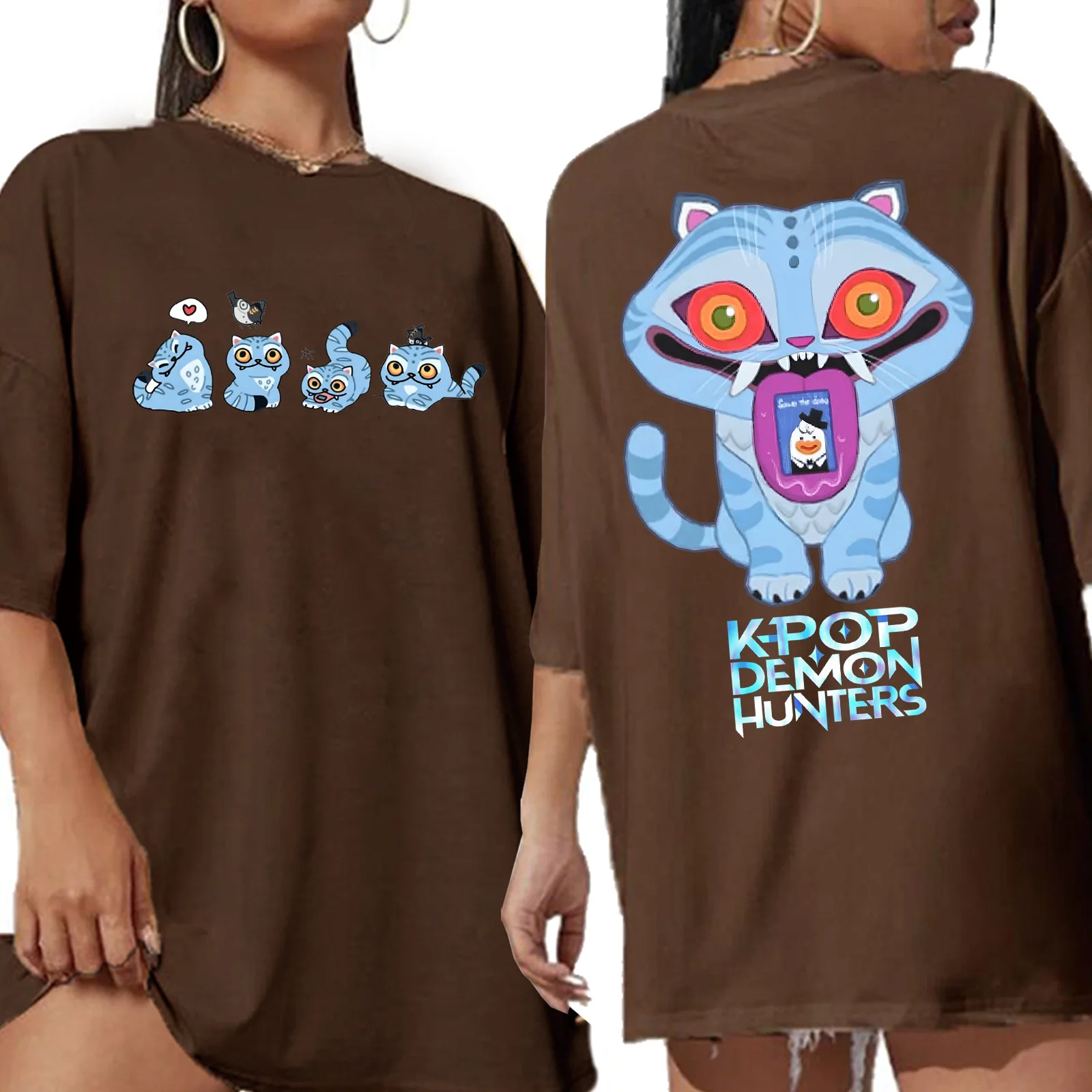 Kpop Demon Hunters T-shirt Kids Cartoon Anime Meme Print Kleding Ronde Hals Basic Jongens Tops Casual Shirts Gift