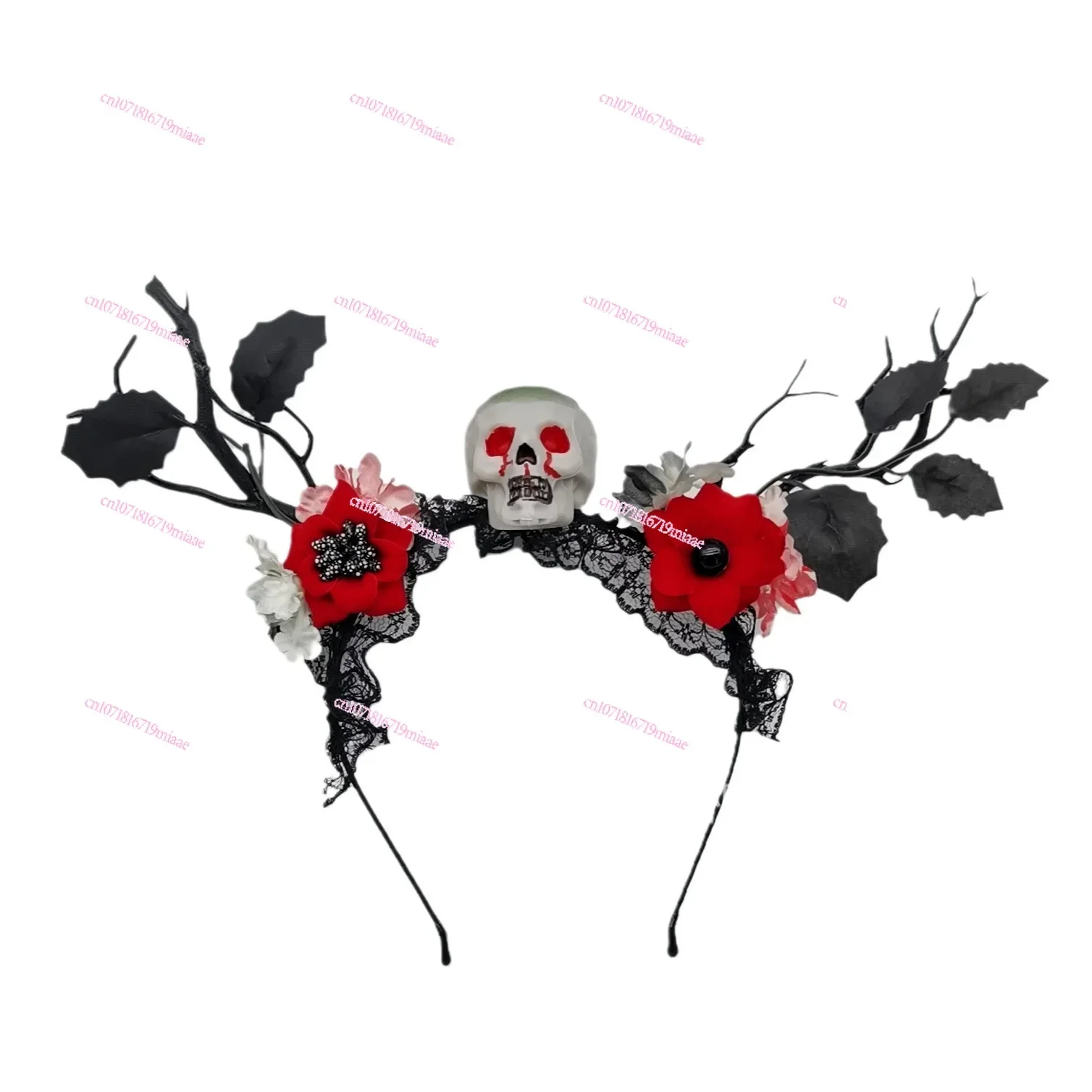 

Christmas Halloween Headband Skeleton Ghost Punk Black Mori Funny Headband Party Ornaments