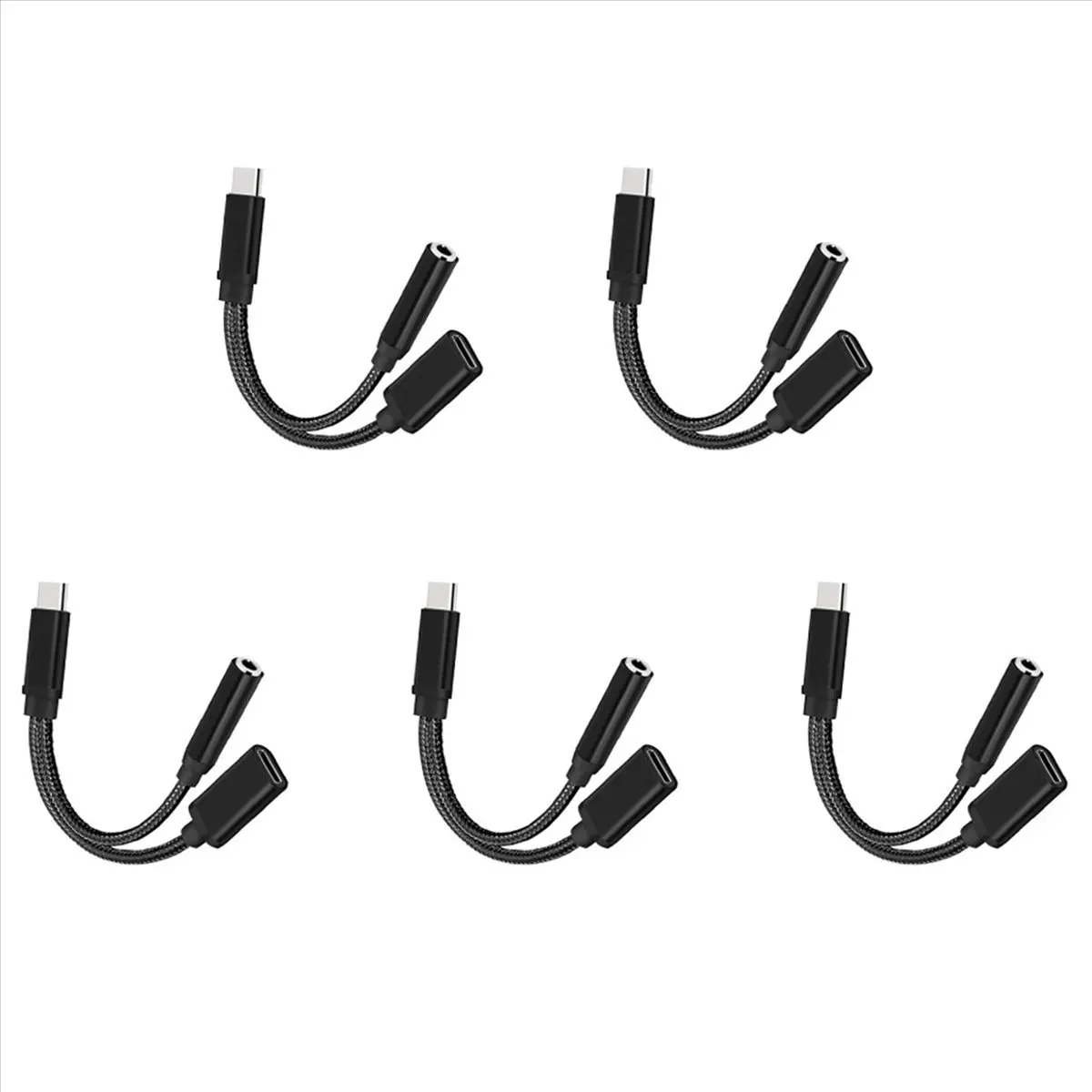 BaoBao-5X Тип C на 3,5 мм зарядный аудиоадаптер 2 в 1 USB C Разветвитель для наушников AUX Аудиокабель для смартфона Huawei Разветвитель