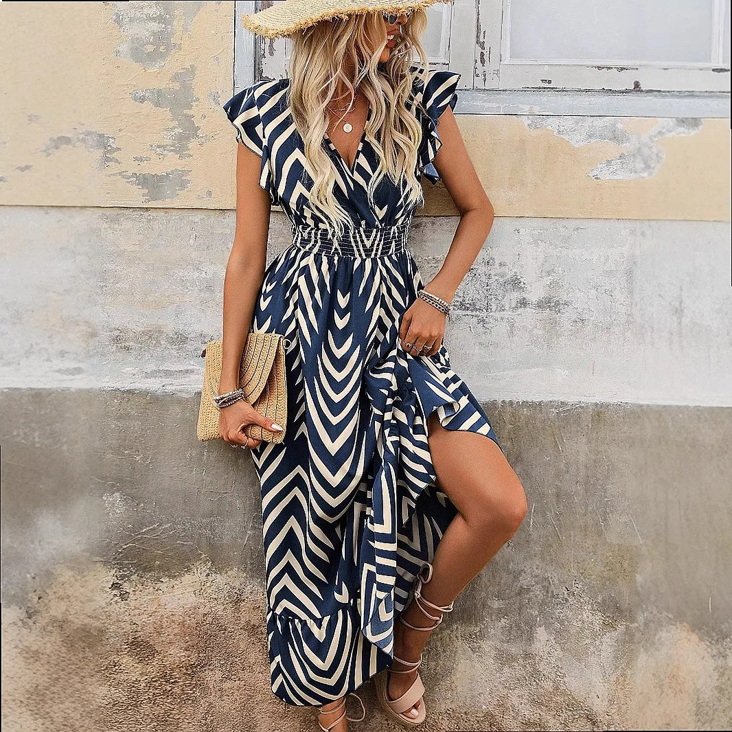 Women's Waist Slimming Floral Print Maxi Dress, Spring Summer Fashion Overall Jumpsuit Playsuit